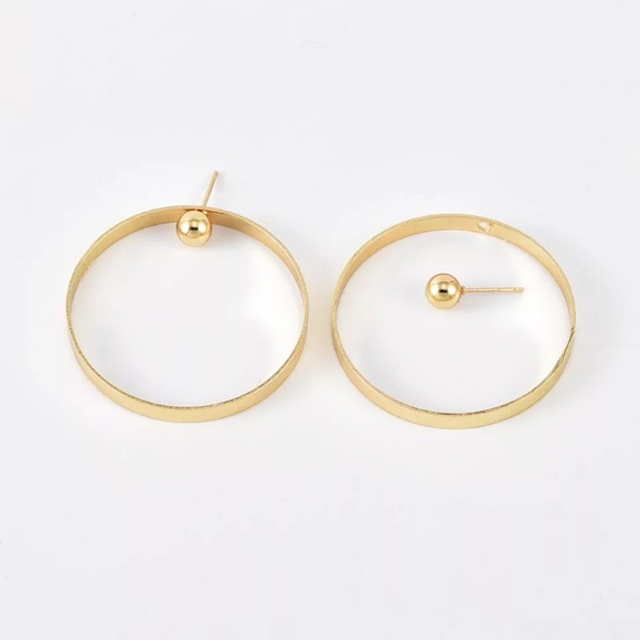 🔴5/$15⚠️𝗖𝗟𝗘𝗔𝗥𝗔𝗡𝗖𝗘⚠️Big Gold Earrings NEW - Picture 5 of 8